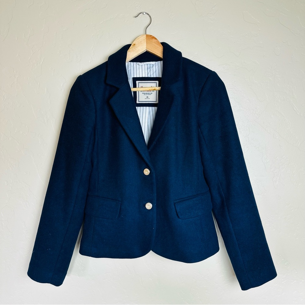 Abercrombie & Fitch Women’s Navy Blue Blazer With Gold Buttons Size XS